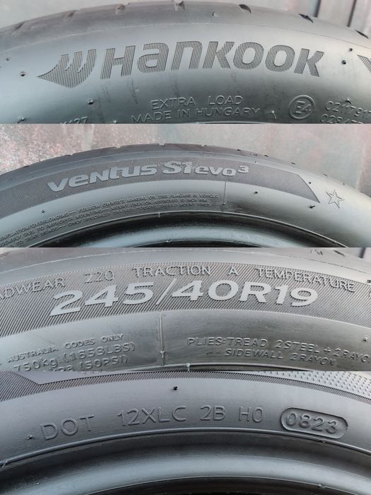 1брой  лятна гума  245/40/19 Hankook Ventus S1, EVO
dot0823