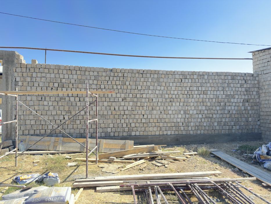 Шлакоблок териш Забор девор времанка куриш шлака блок гишт териш