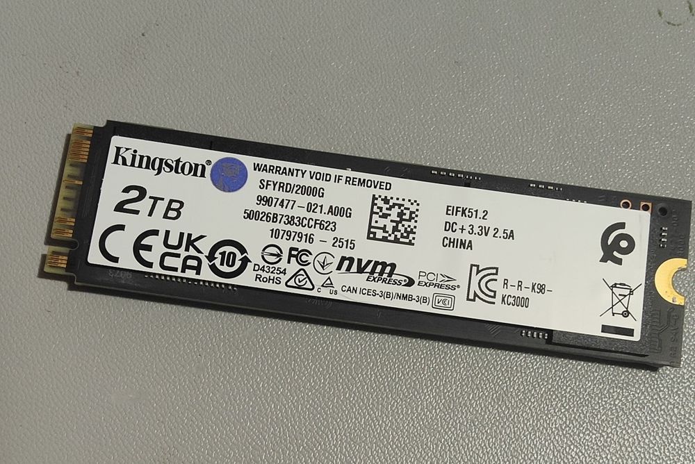 SSD Kingston KC3000 gen4 2TB