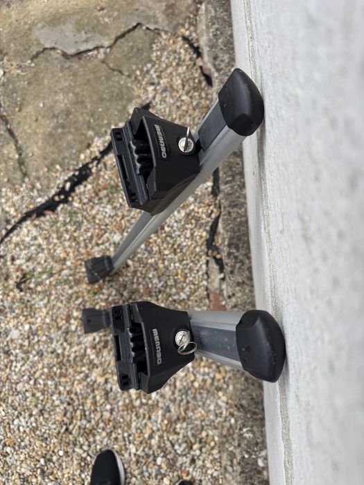Vând bare portbagaj auto Menabo Tiger – aluminiu, 116cm, cu 4 chei