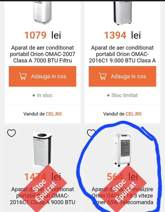 Răcitor, umidificator si purificator Orion