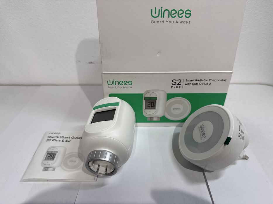 Set termostat radiator smart Winees + 1 hub SubG program,Alexa Google