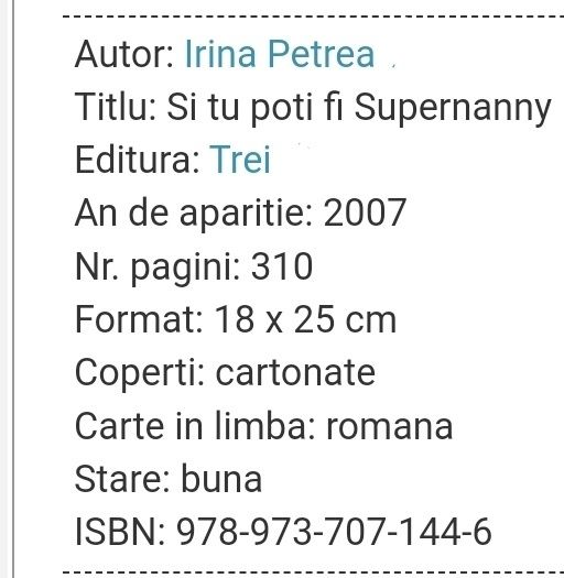 Si tu poti fi super nanny, de Irina Petrea. Volum de parenting