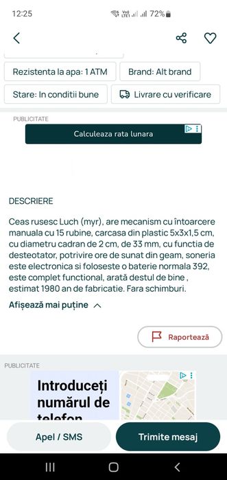 Ceasuri rusesti Luch de buzunar