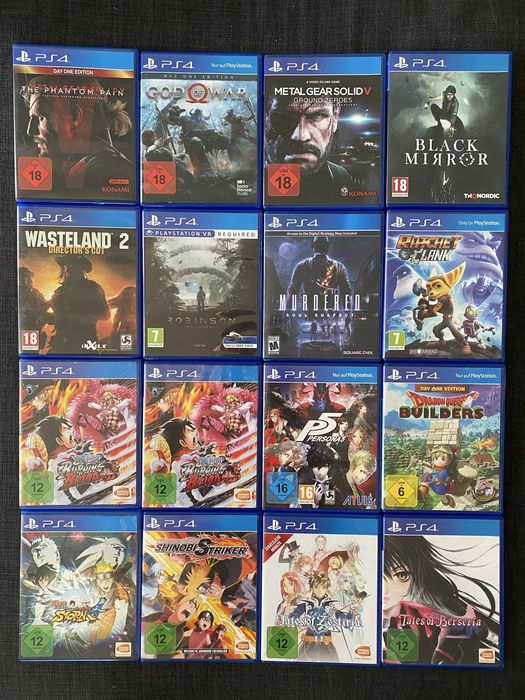 PlayStation 4 игри – God of War, Persona 5, Tales of Berseria, Metal Gear Solid V и още | 12€ / брой