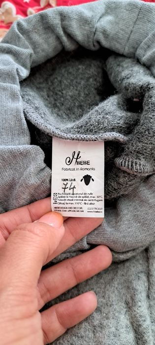 Lot fetite 74 pantaloni lana, body Craciun, cardigan, vesta, manusi