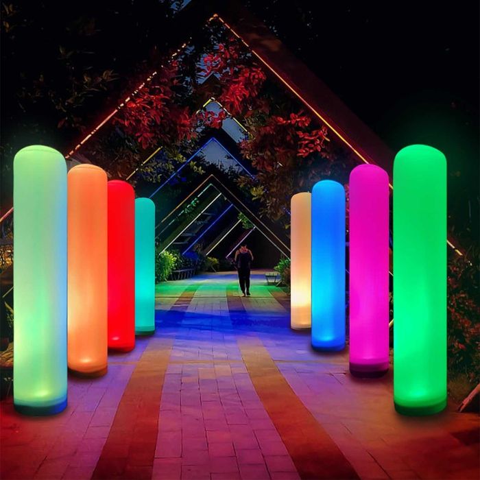 Надуваема осветителна LED колона, 16 цвята, (1 брой) (3 м)