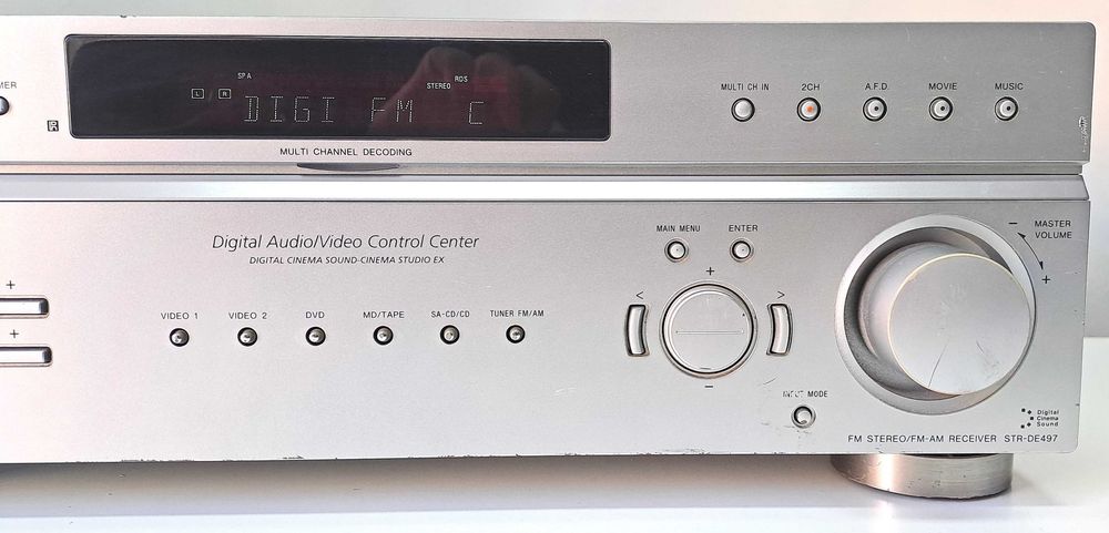 Amplificator Sony STR-DE497 Receiver Digital Stereo si 5.1 Optic Coaxial RDS Argintiu