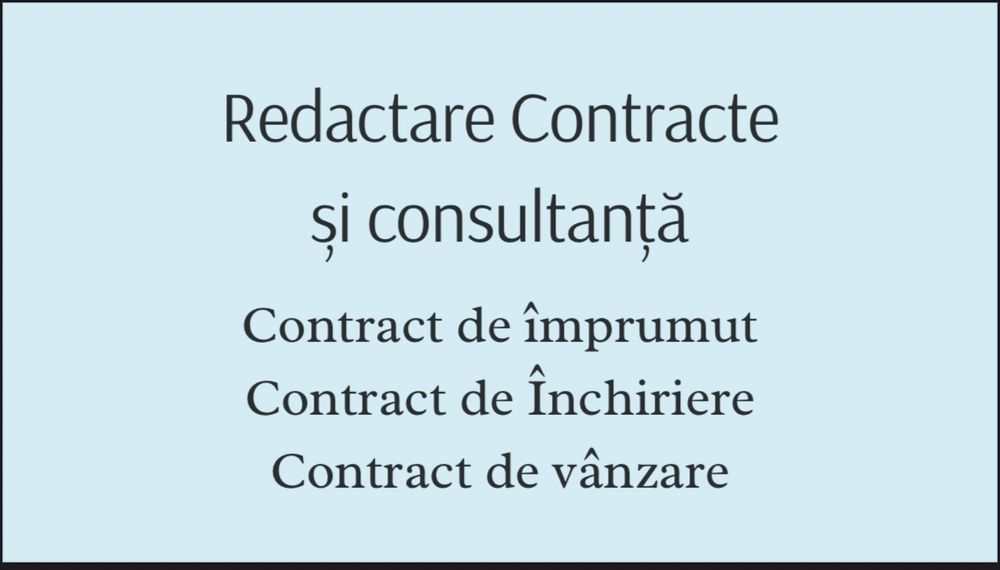 Redactare Constracte si Consultanta