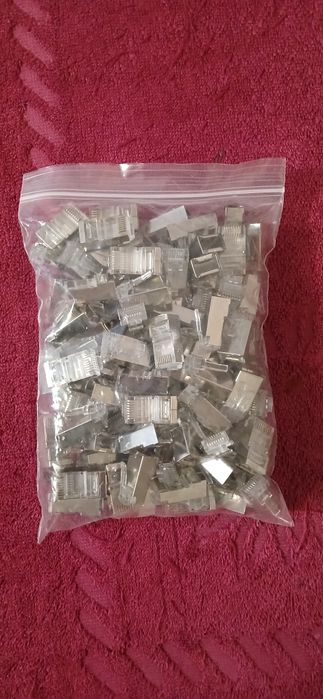 UTP rj-45 коннектора пластик., металл. ические