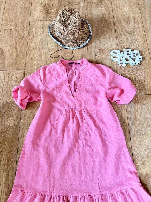 Zara!Разкошна дълга лятна рокля лен
