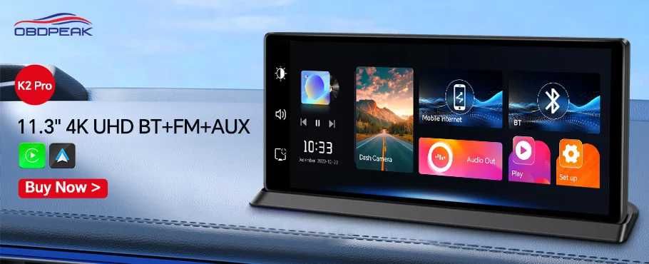 Мултимедия OBDPEAK K2 PRO 11.3"с carplay и android auto