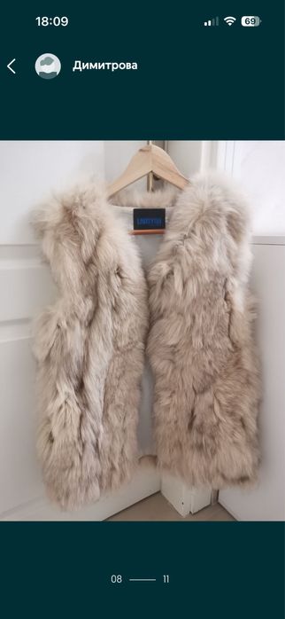 Елек естествен косъм лисица