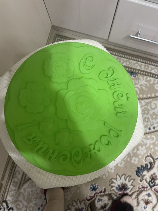 Форма для выпечки силиконовая с надписью с днем рождения