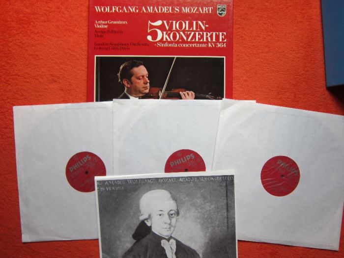 vinil rar Arthur Grumiaux 5 Violinkonzerte Mozart KV364, LP impecabile