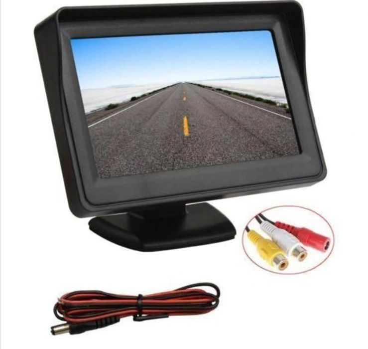 Универсален LCD Цветен Монитор с възможност за две Камери, 5 инча