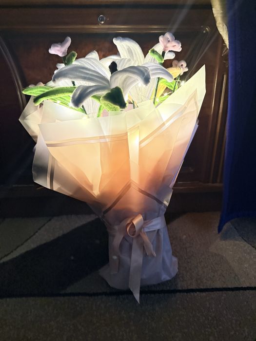 Пушистый букет на 14 февраля