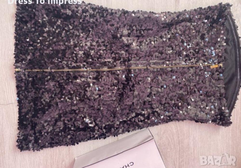 Бутикова рокля тип Барби с пайети