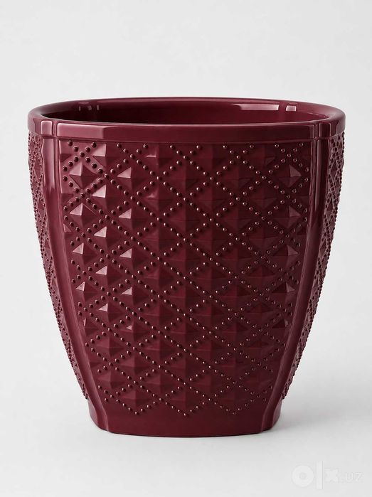 Plastik kashpo (gul tuvagi) ZUMRUD, 3D-faktura va vkladish (2-13 L)