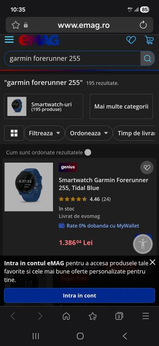 Ceas Garmin 255 Forerunner Music