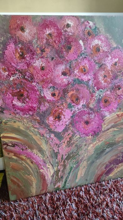 Tablou pe pânză, pictat manual, culori acrilice, 60 x 80 cm