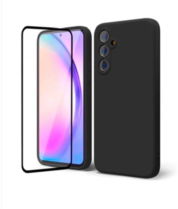 Samsung A15/A16/A26/A36/A56 - Husa Alcantara + Folie Sticla 6D PRIVACY