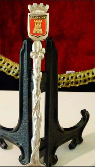 Посребрена Лъжичка за Кафе Със Знак на Френската Ривиера