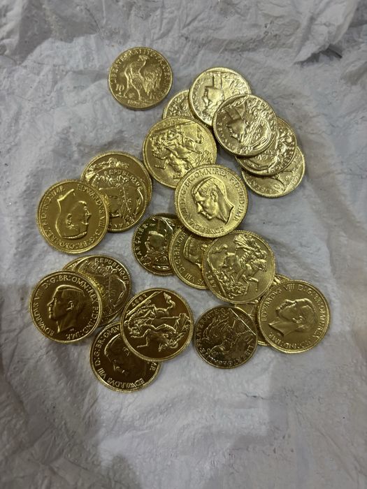 Vand monede placate cu aur de 24k Frank Iosif 4 ducat