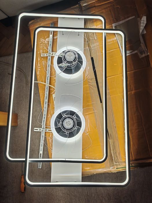 LED Правоъгълна таванна лампа с вентилатори с дистанционно