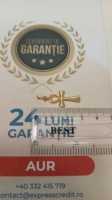 [AG24 Harlau B.45726.3] Pandantiv aur 18k 0.72gr - Garantie 2 ani!