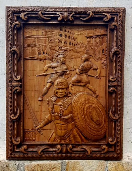 Антични колекционерски дърворезби. историческа тематика