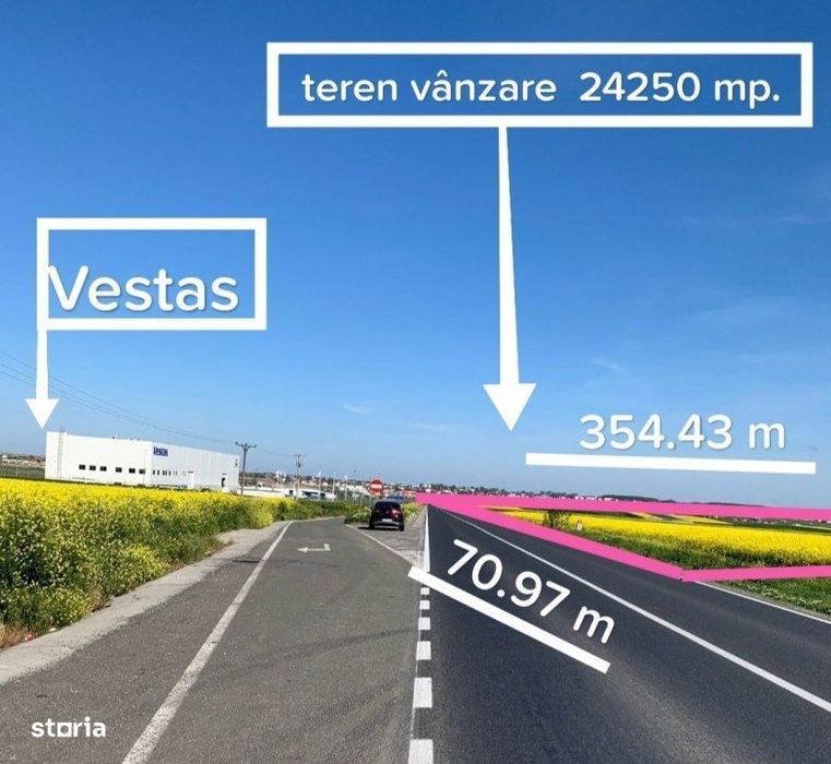 Vanzare Teren 2.5 ha. aeroport Mihail Kogalniceanu