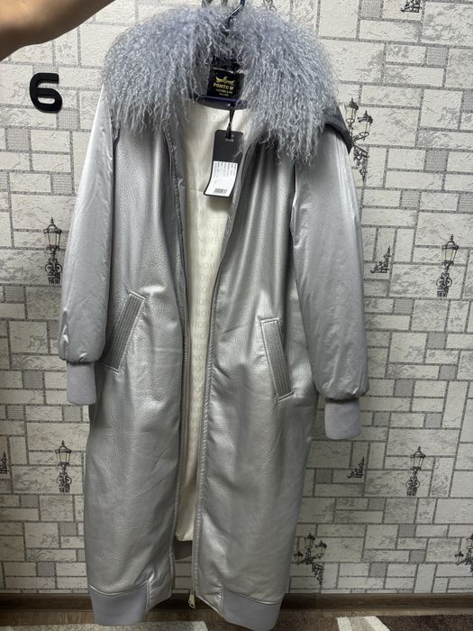 Пальто комбинированное