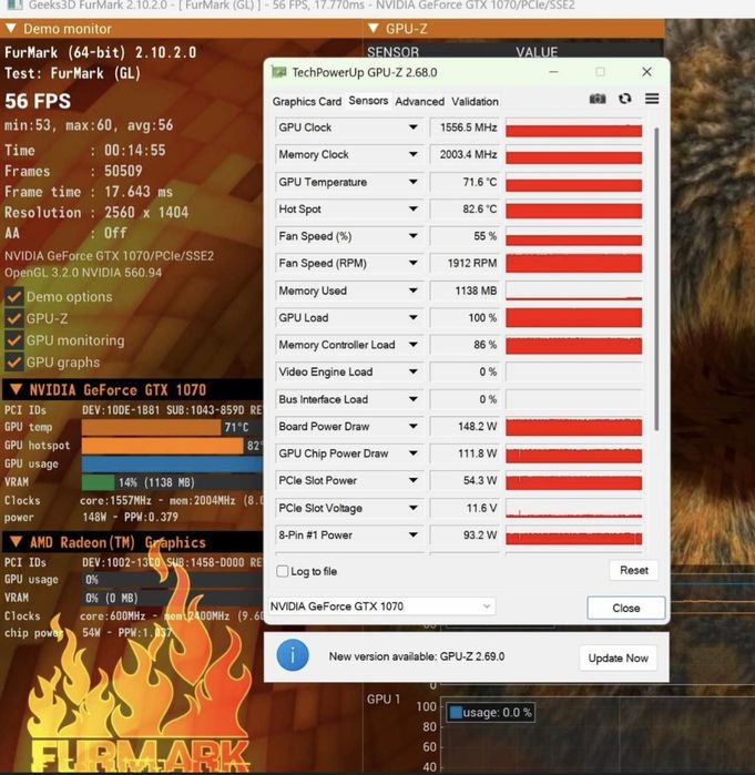Placă video GTX 1070