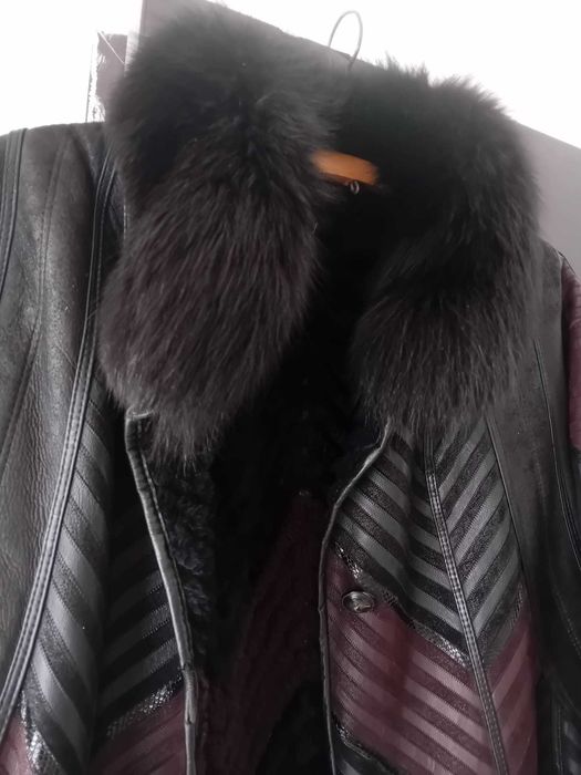 Cojoc din piele naturala îmblănit pt.femei.