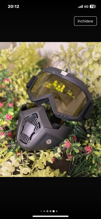 Ochelari de ski / snowboard cu mască detașabilă – model tactic