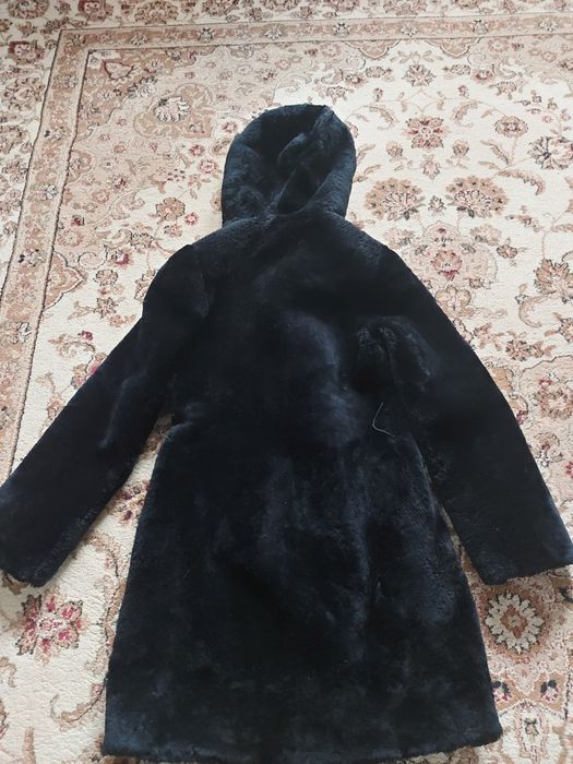 Мутоновая женская шуба