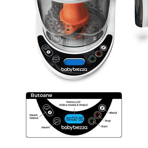 Aparat gatit aburi pentru bebelusi Baby Breeza Deluxe, diversificare