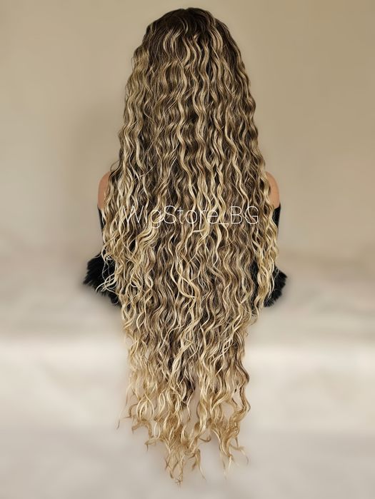Руса перука afro curls lace front 86cм 13x4