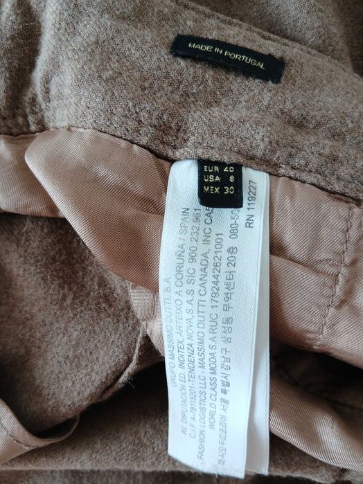 Pantaloni dama Massimo Dutti largi masura 40 lana si vascoza