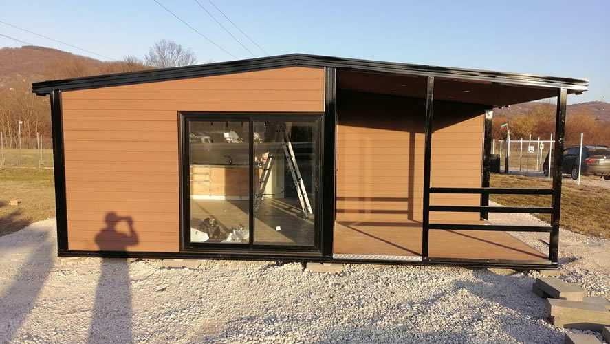 Casa Modulara si Garaje Auto din structura metalica si panou sandwich