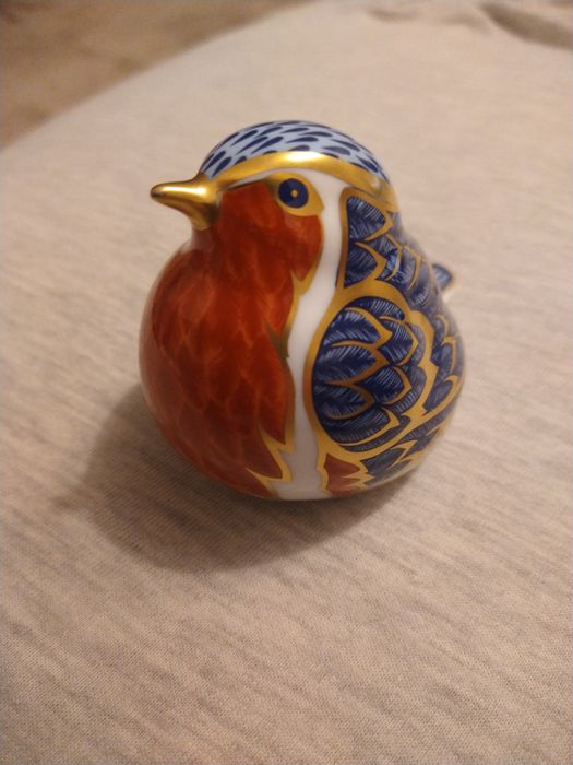 Bibelou pasare de portelan - Royal Crown Derby Robin