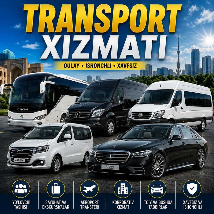 Transport xizmati. Avtobus va  MikroAvtobus xizmati. Заказ автобус.
