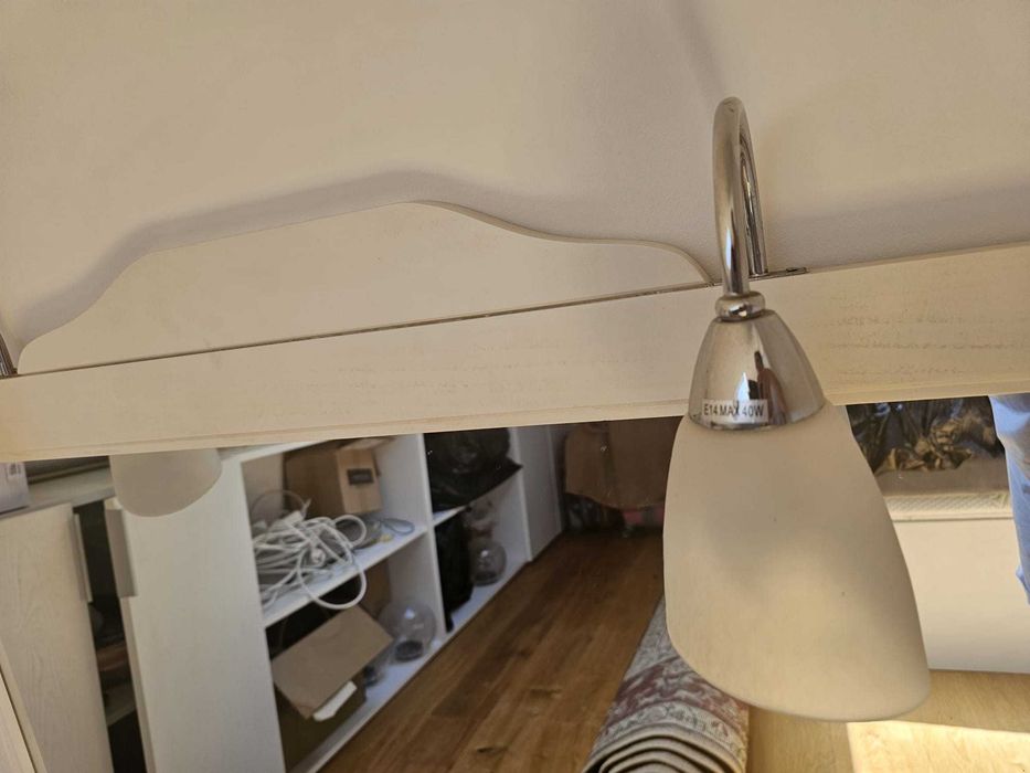 Oglinda baie cu iluminare 100,6x105cm, rama alba , Dedeman