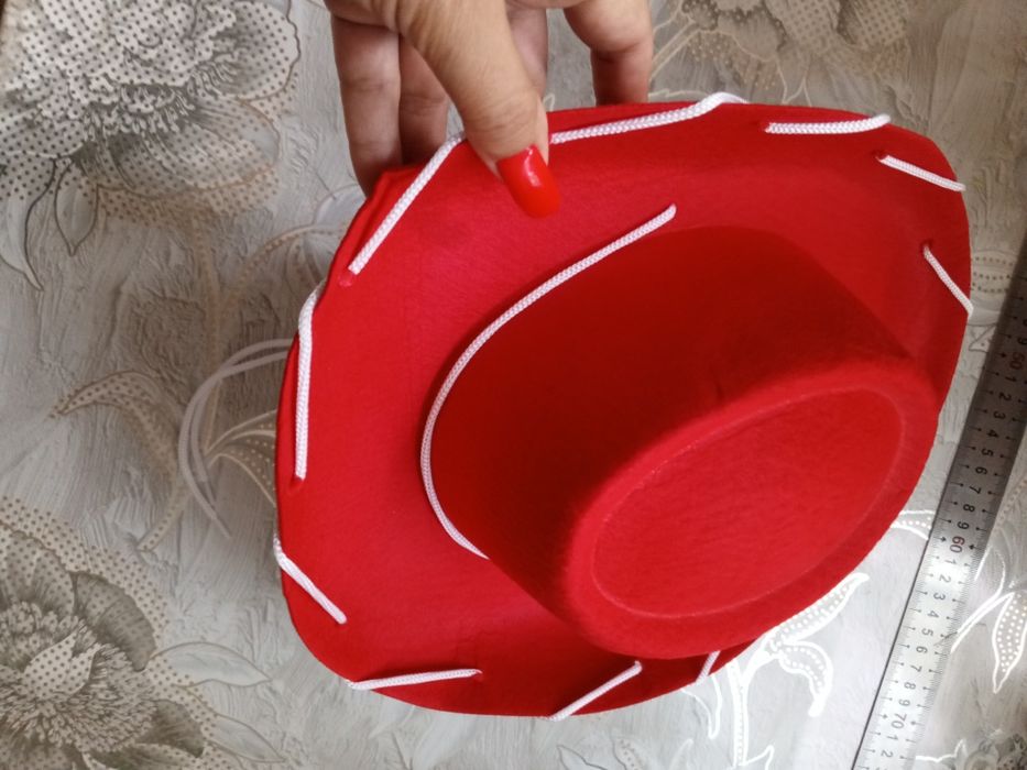 Шляпа ковбойская, детская, красная, розовая, коричневая в наличии