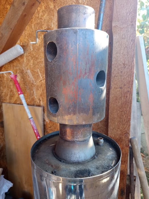Boiler inox 70 litri, pe lemne