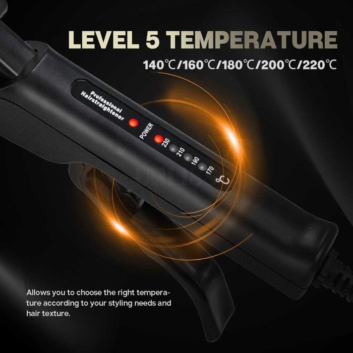 Професионална турмалинова преса за коса с йони