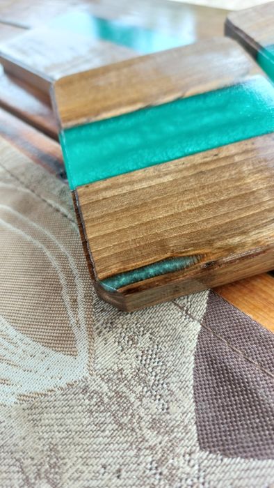 Дъска за рязане End Grain от орех и епоксидна смола