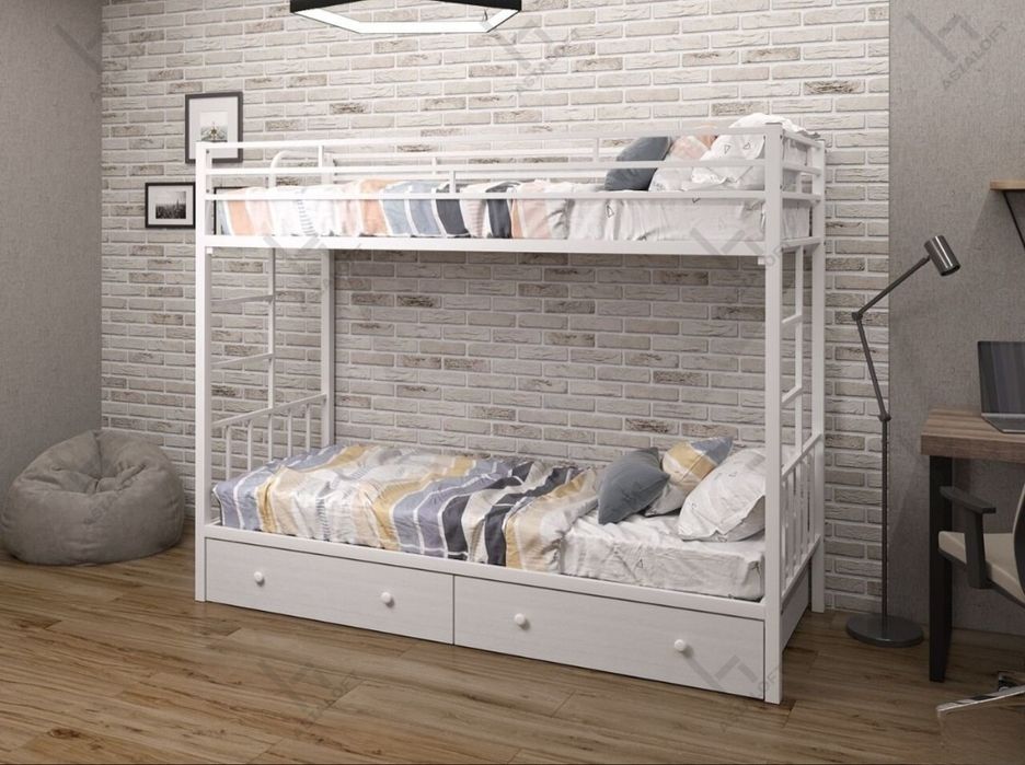 Металлическая Двухъярусная Кровать, Лофт Стиле, Бесплатная Доставка