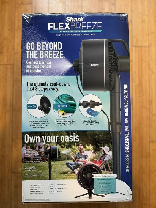 Ventilator umed Shark FlexBreeze

Descriere- Ventilator umed Shark FlexBreeze , atasabil la sursa de apa. Podusul este nou SIGILAT.

Pret : 1000 ron